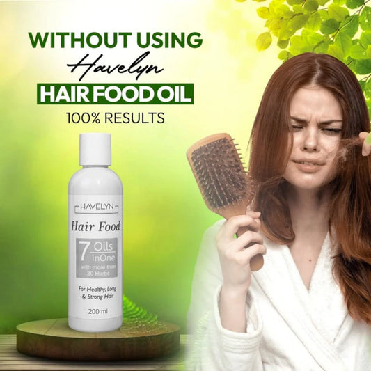 Havelyn Hair Food Oil 200ml | 7 Oils in One with 30+ Herbal Extracts for Strong & Healthy Hair